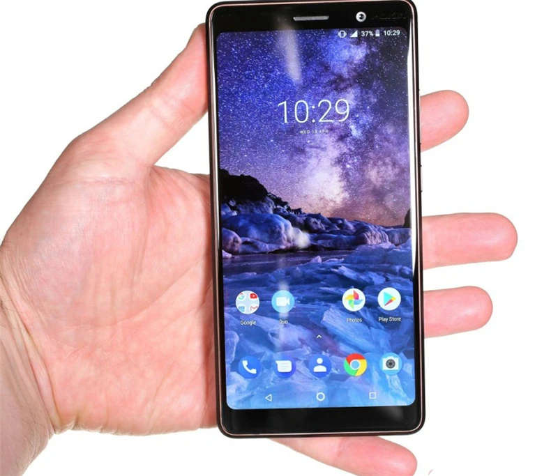 Nokia 7 Plus, разблокированный мобильный телефон Android, четыре ядра, 4G LTE 6,0 '', двойной 12 МП, wifi, gps, 4 Гб ram, 64 ГБ rom, две sim-карты