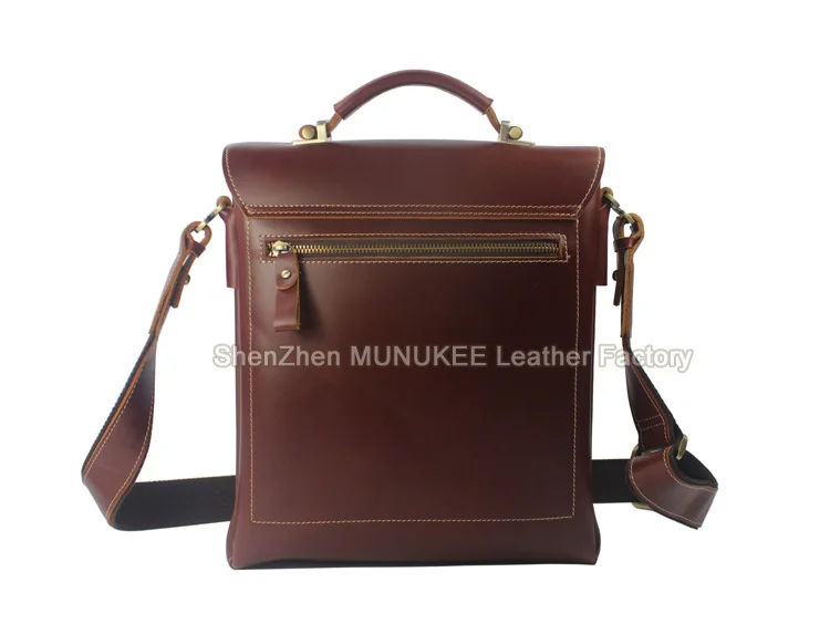 Luxury Genuine Leather Briefcase Men Business Bag Men Briefcase Leather male Office bag for iPad Shoulder bag tote Handbag M002