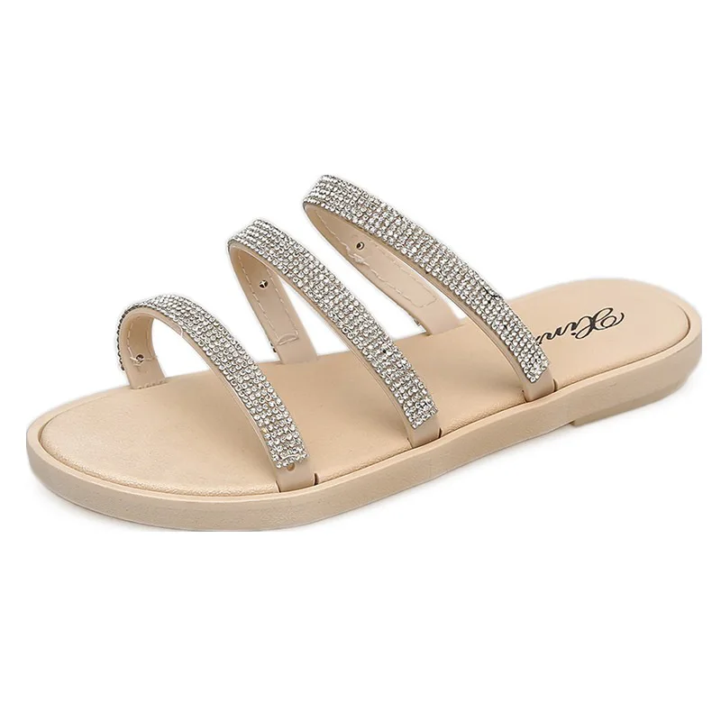 2019 модные летние Вьетнамки женские шлепанцы для отдыха уличные тапочки