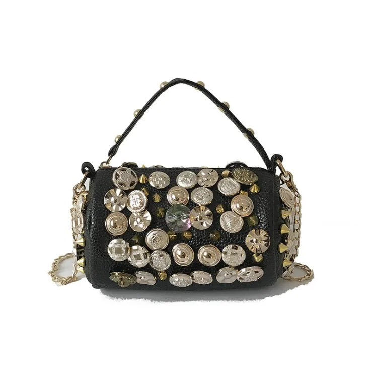01 Handbag Модный женский маленький рюкзак из искусственной кожи, дизайнерские женские рюкзаки с пуговицами и заклепками, повседневные женские сумки, роскошная женская кожаная сумка - Цвет: 01 Handbag