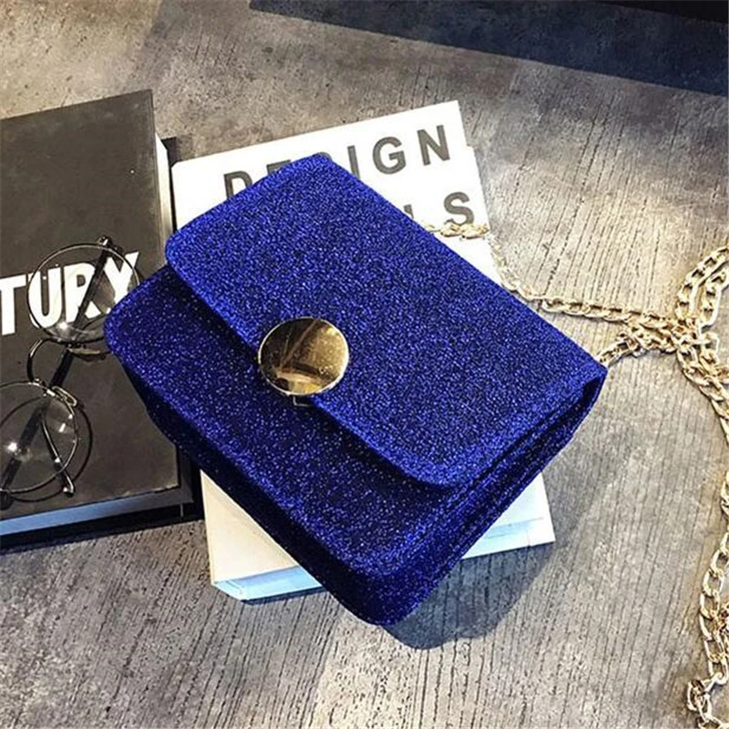 SKLEAF леди плечо мешок 2017 весной и летом женщины блестка цепи небольшой лоскут