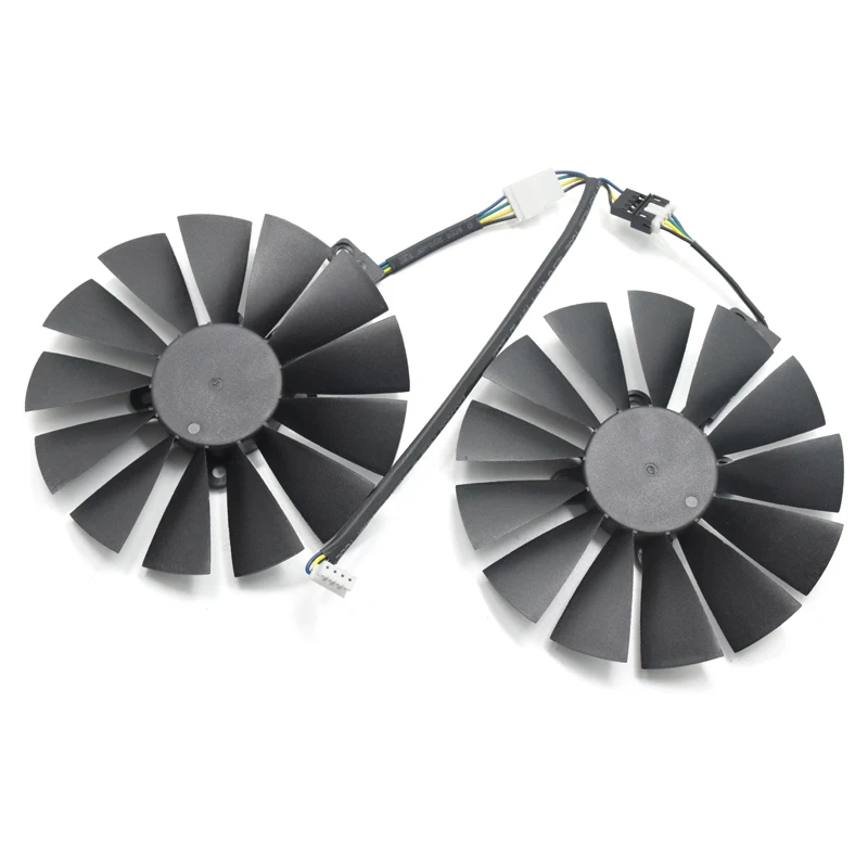 T129215SM 95 мм 13 Blades RX 570 4 Гб кулер вентилятор для ASUS AMD 500 серии VGA карты RX570 GTX1070TI 8G Dual 580