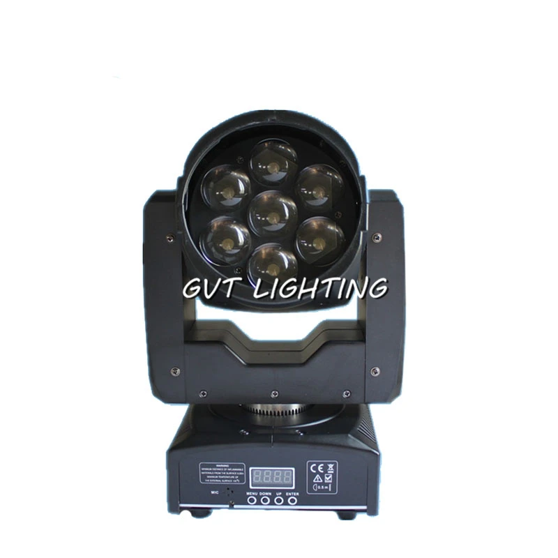 RGBW 4в1 7x12 Вт Zoom LED Mini Wash/Beam Light DMX512 Moving Head Профессиональный DJ диско бар Вечеринка шоу