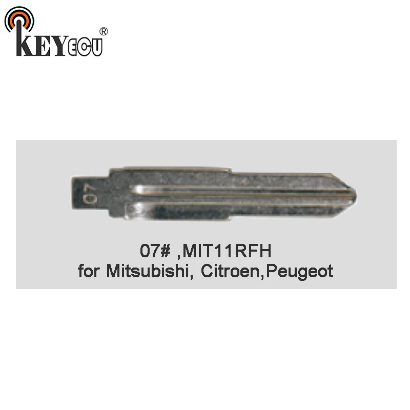 

KEYECU 25x KEYDIY Universal Remotes Flip Key Blade Blade 07# ,MIT11RFH for Mitsubishi, for Citroen, for Peugeot