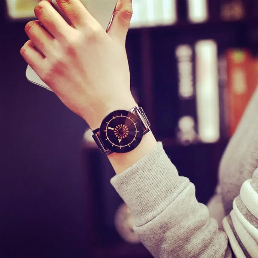 2018 лучшие продажи женские часы модные из нержавеющей стали Кварцевые аналоговые