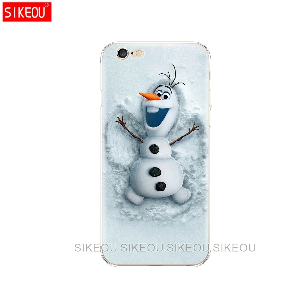 Силиконовый чехол для телефона для Iphone 6X8 7 6s 5 5S SE Plus 10 XR XS Max чехол милый Олаф