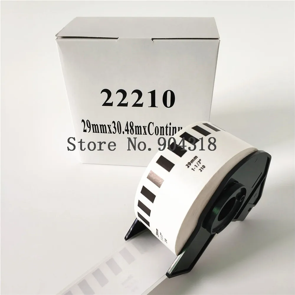 6 x Rolls Brother DK 22210 Φ DK22210 DK2210 DK-22210 2210 совместимые непрерывные этикетки 29 мм 30 48 м 1-1/7