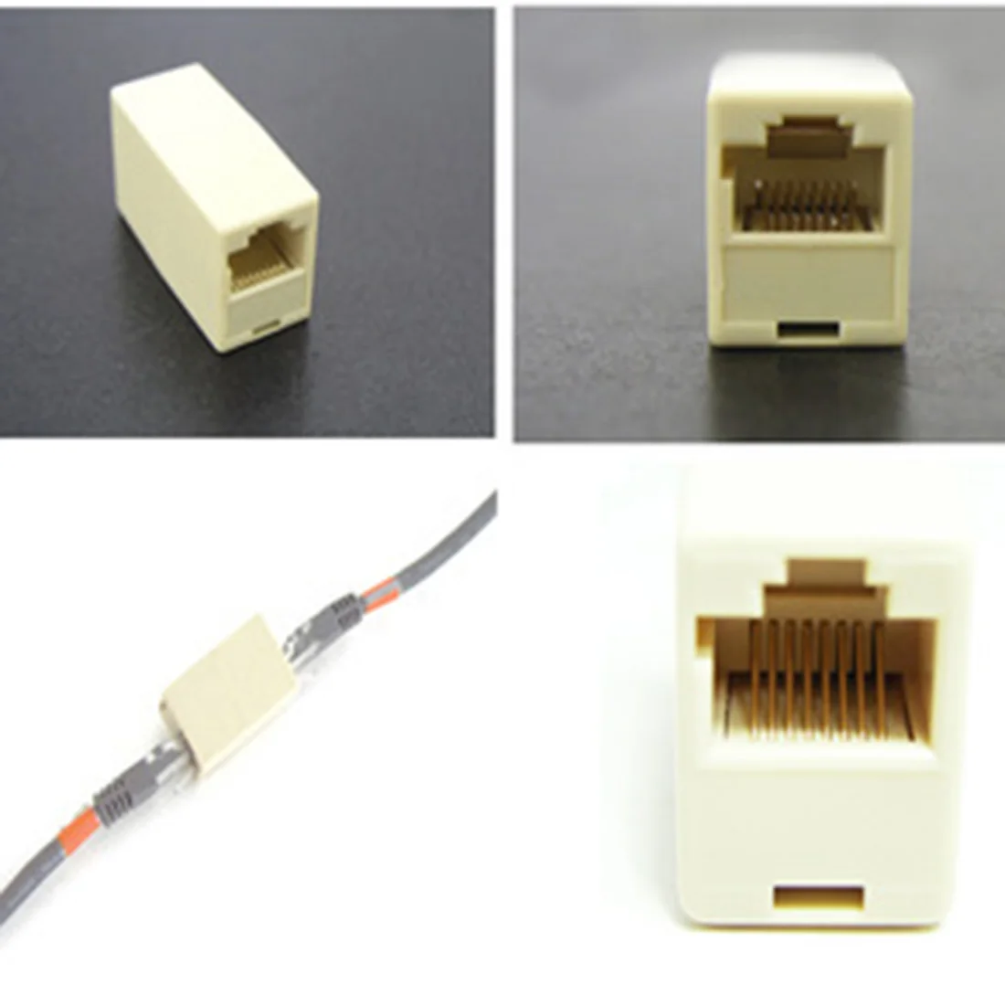 

Portable Cable Joiner RJ45 Adapter Network Ethernet Lan Coupler Connector Extender Plug