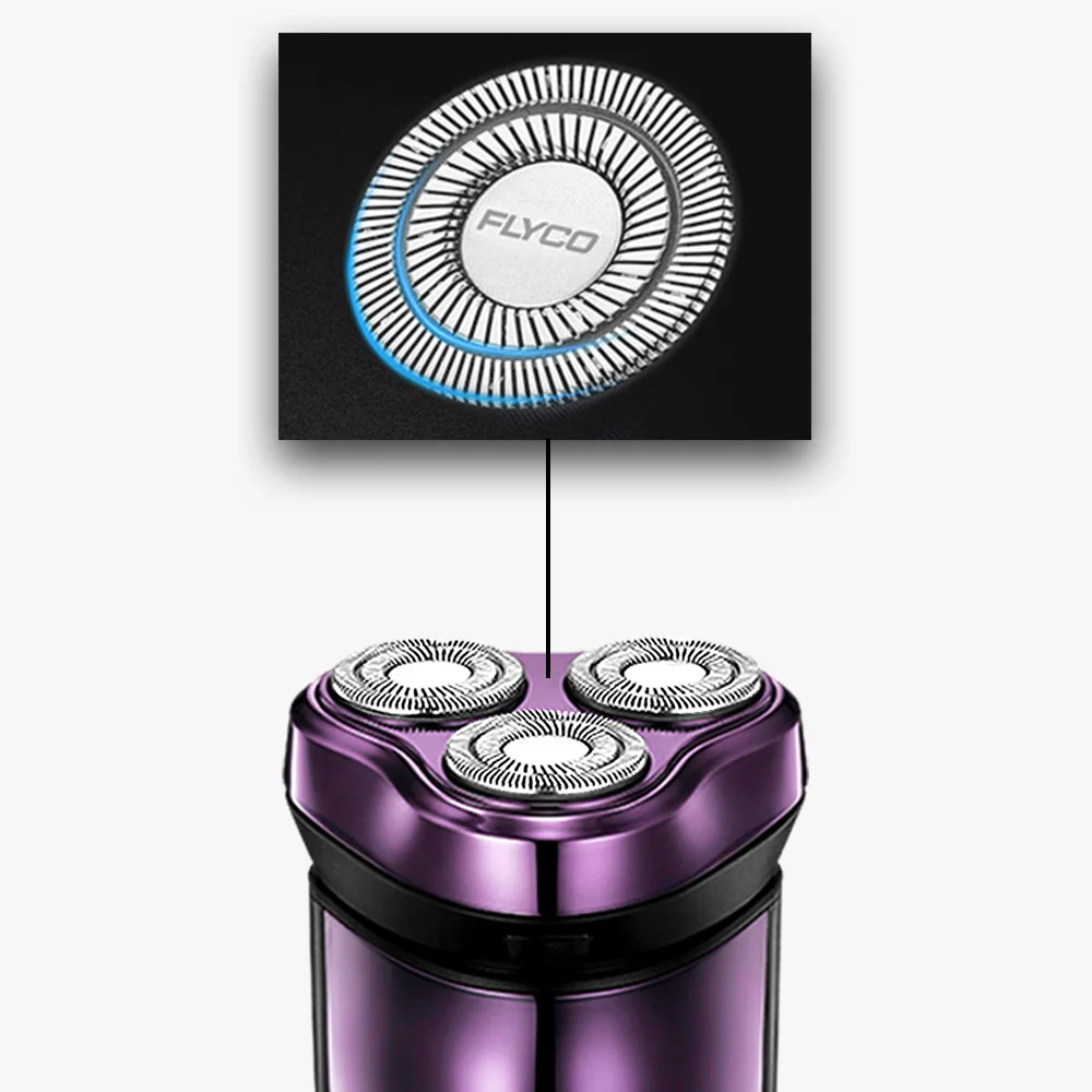 Flyco Rasoir Electrique Homme фиолетовый всплывающий триммер Maquina De Afeitar Electrica Para Hombre подарок на