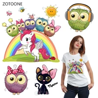 zotoone cute cat stripes iron on transfer patches on clothing diy patch heat transfer for clothes decoration sticker for girls g