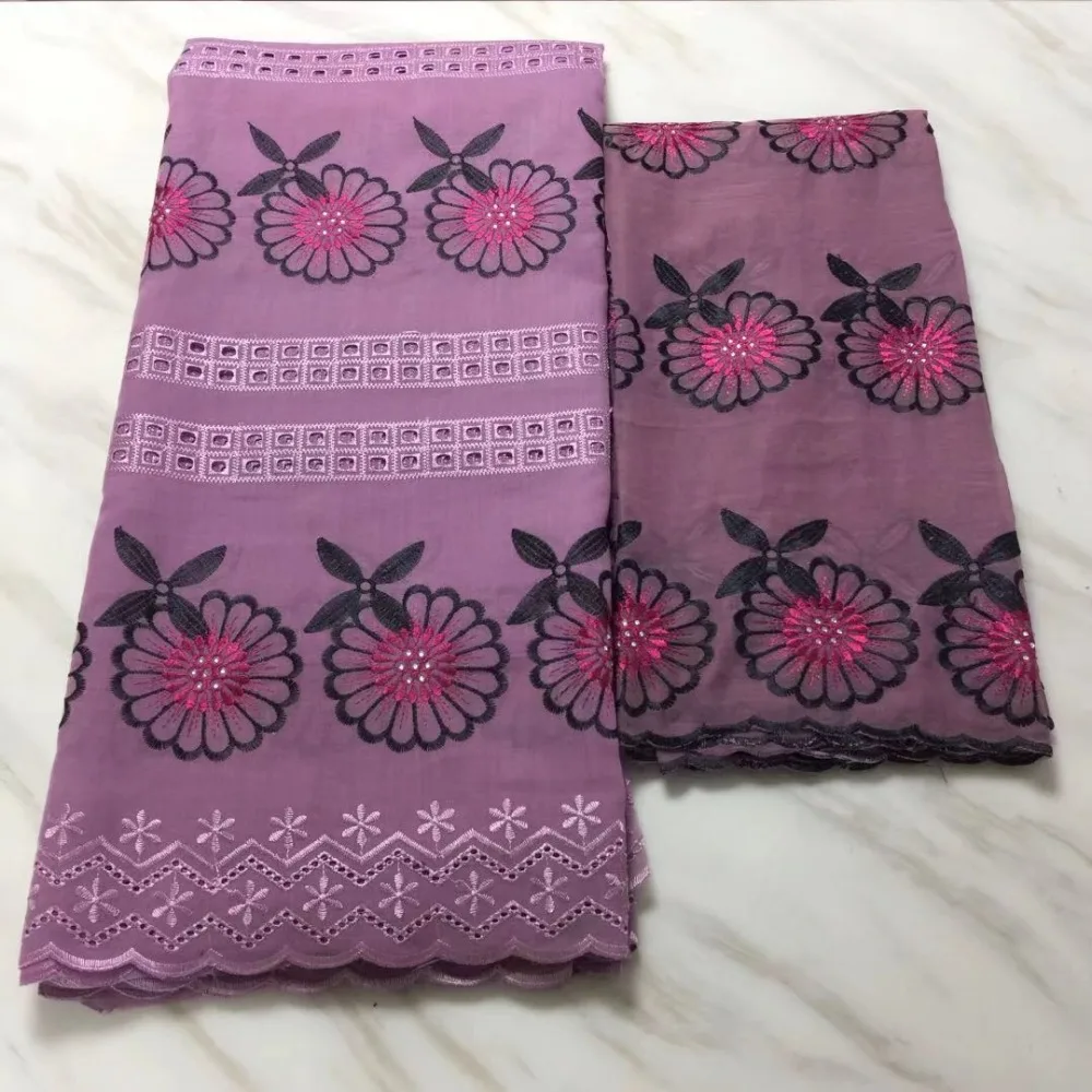 Dry Laces Fabrics High Quality Cotton Lace Fabric 5+2yds Scarf African Voile Swiss Nigerian With Free Shipping | Дом и сад
