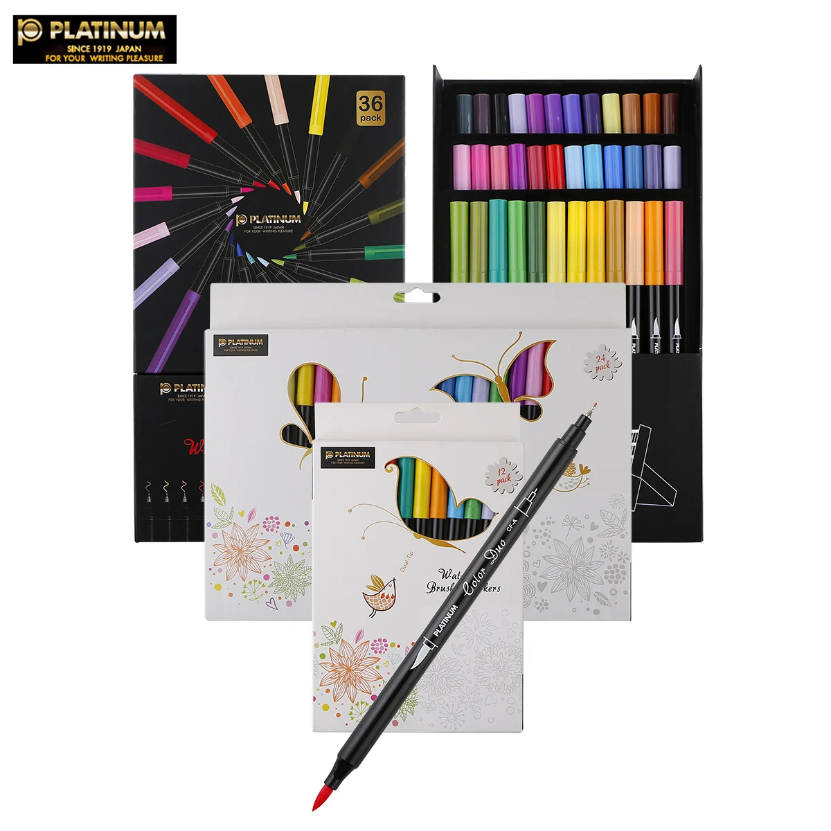 Новая мягкая кисть Fineliner каллиграфия двойной маркер черные чернила кисть для эскиза маркер ручка товары для искусства