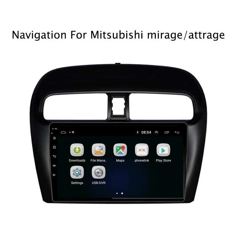 NaviTopia Android 8 1 автомобильный DVD gps Мультимедиа Аудио плеер для Mitsubishi Mirage Attrage