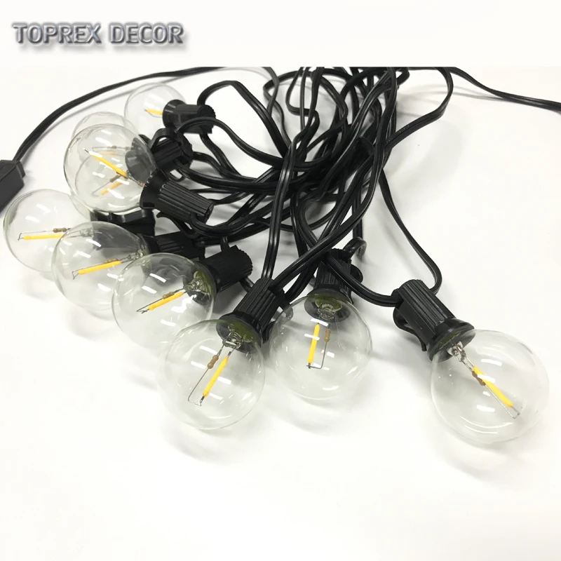 110v- 130v E12 LED festoon light string G40 bulb - length 18ft. belt wedding decoration christmas lighting party decor | Лампы и
