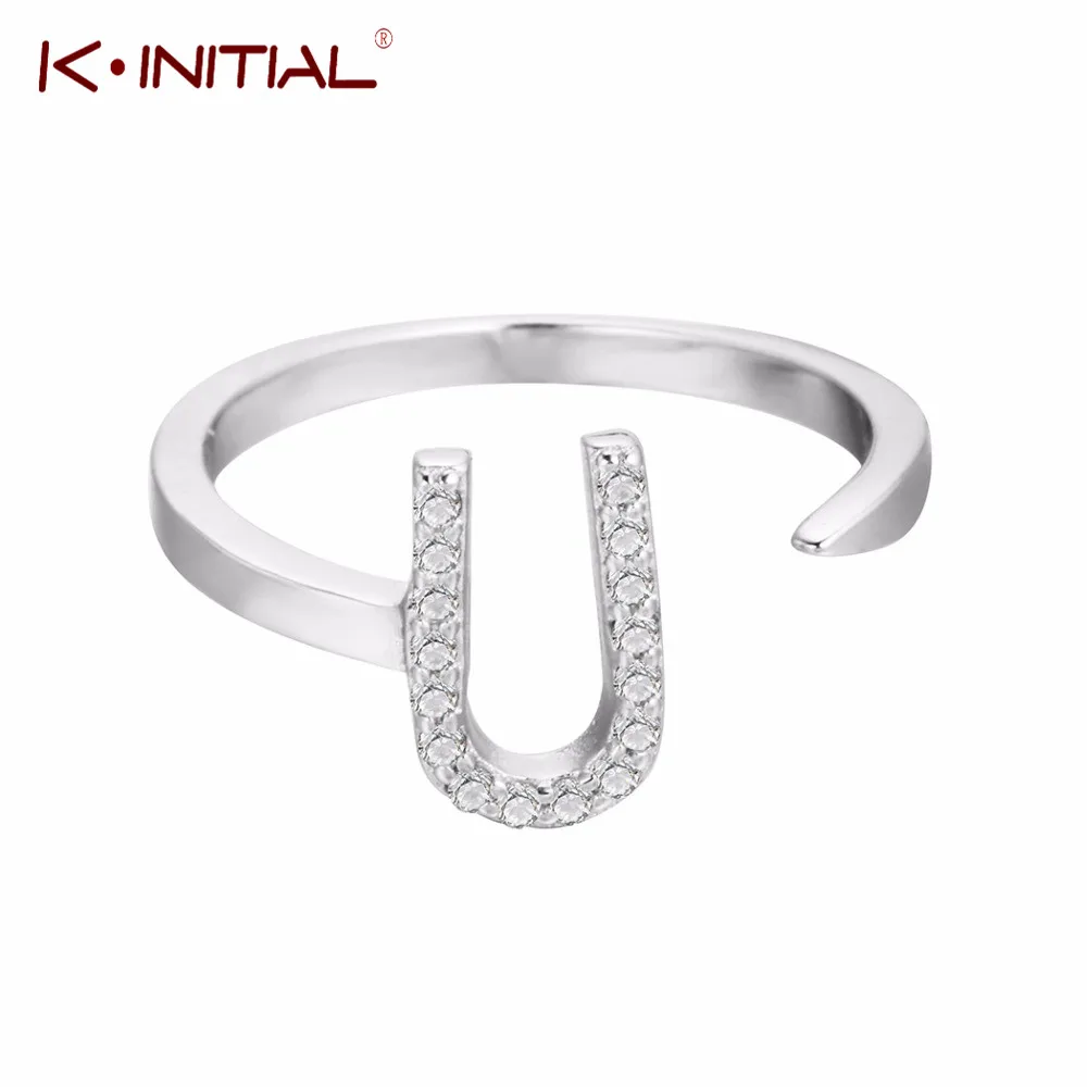 Kinitial 12 созвездий зодиака Рыбы Циркон Кристалл Регулируемые кольца для девочек
