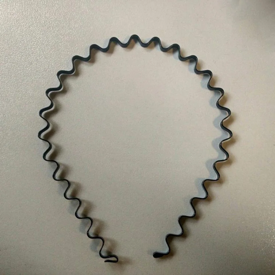 Повязка для волос женщин и мужчин черный волнистый ободок аксессуар 1 шт.