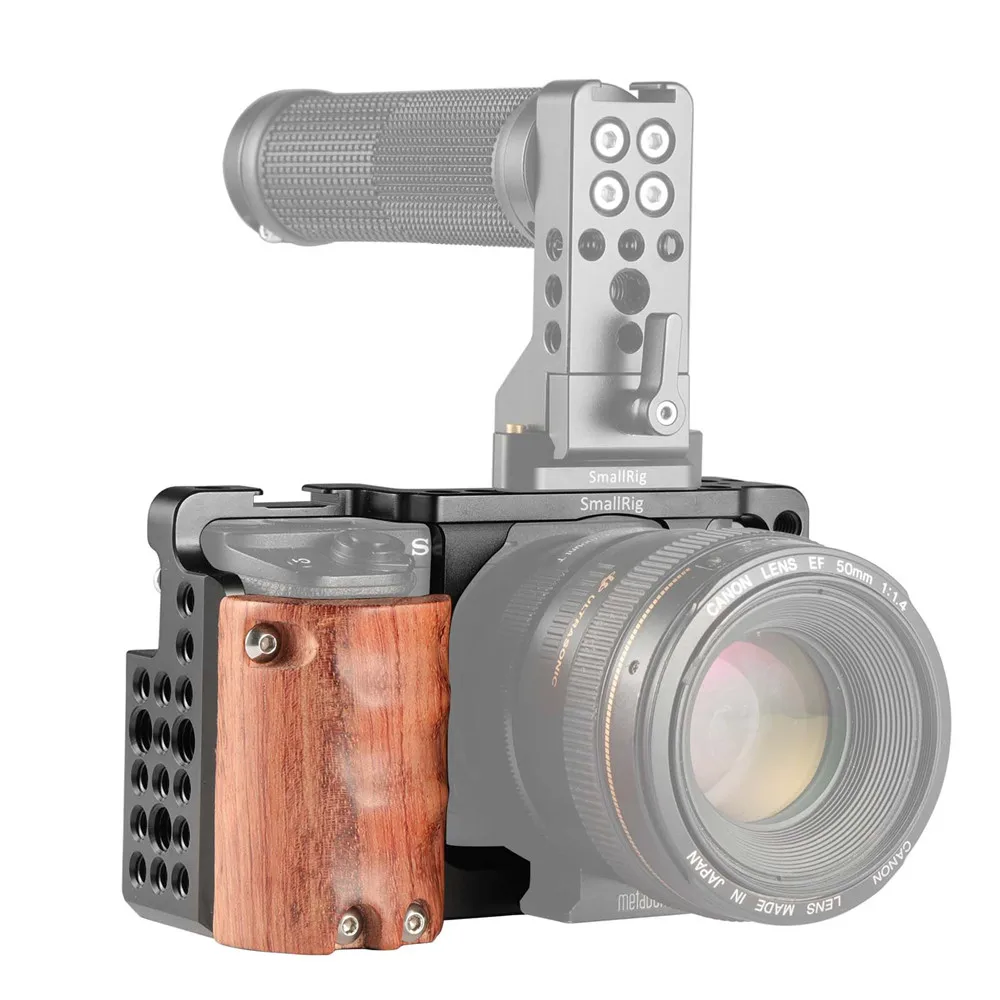 Клетка Стабилизатор SmallRig для камеры A6000 A6300 клетка с деревянной рукояткой Sony