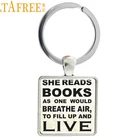 Брелок для чтения TAFREE Love, читать книги, Энни Диллард, цитата, ювелирный брелок, кольцо, подарок учителю AA180