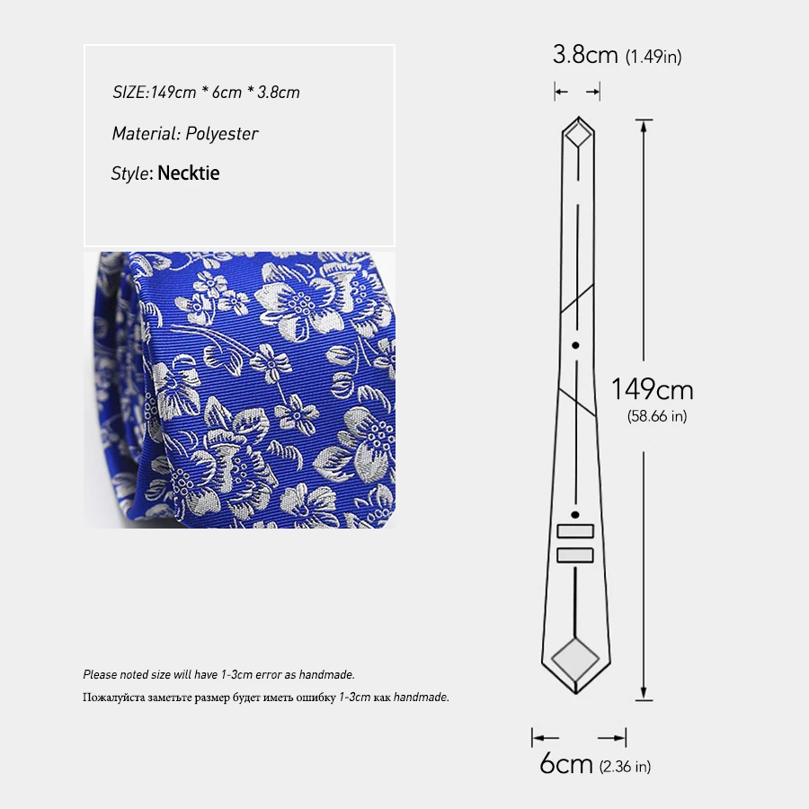 

IHGSNMB Men Tie 6cm Fashion Jacquard Flower Ties Luxury Striped Plaid Neckties Corbatas Gravata Mens Wedding Business Slim Tie