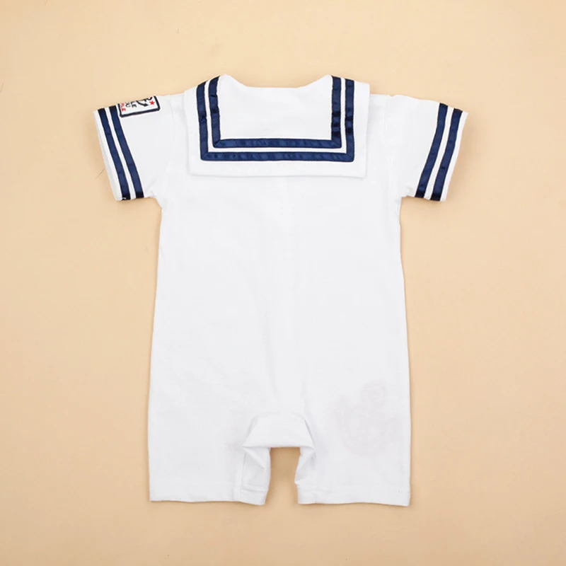 Весенний стиль комбинезонов для малышей 100% хлопок 2 стиля детская одежда темно-синий белый мальчик новорожденный пижама 1 шт. HB057 on.