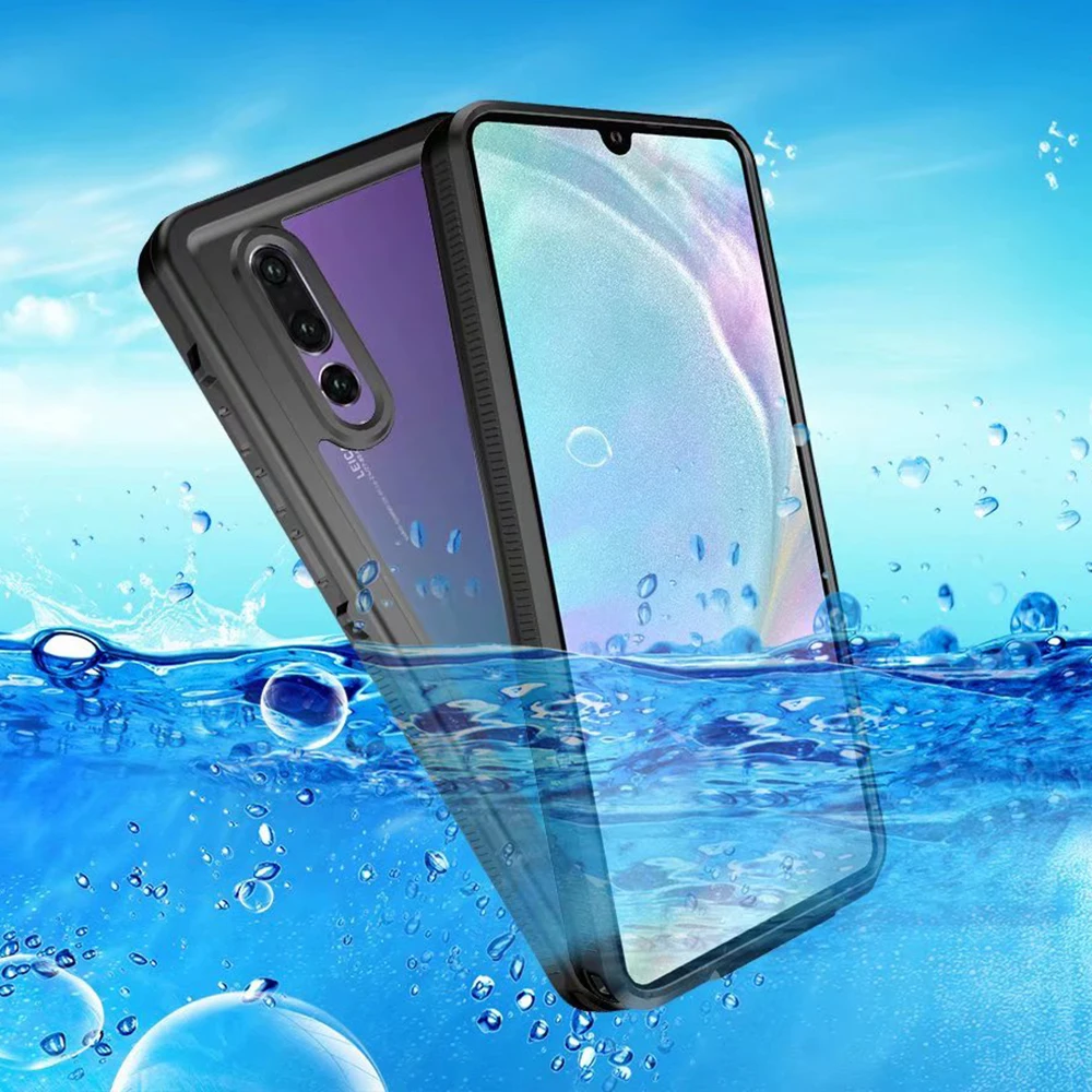Чехол для Huawei P20 P30 Pro IP68 Подводный Водонепроницаемый Прозрачный чехол телефона Lite