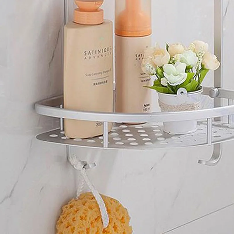 Настенная алюминиевая полка для душа 2 уровня 8007A16|corner shelf wall mount|bathroom accessoriesbath corner