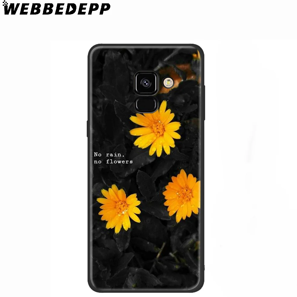 WEBBEDEPP эстетика желтый узор силиконовый чехол для Samsung Galaxy A3 A5 A6 A7 A8 A9 A10 A20 A30 A40 A50 A70