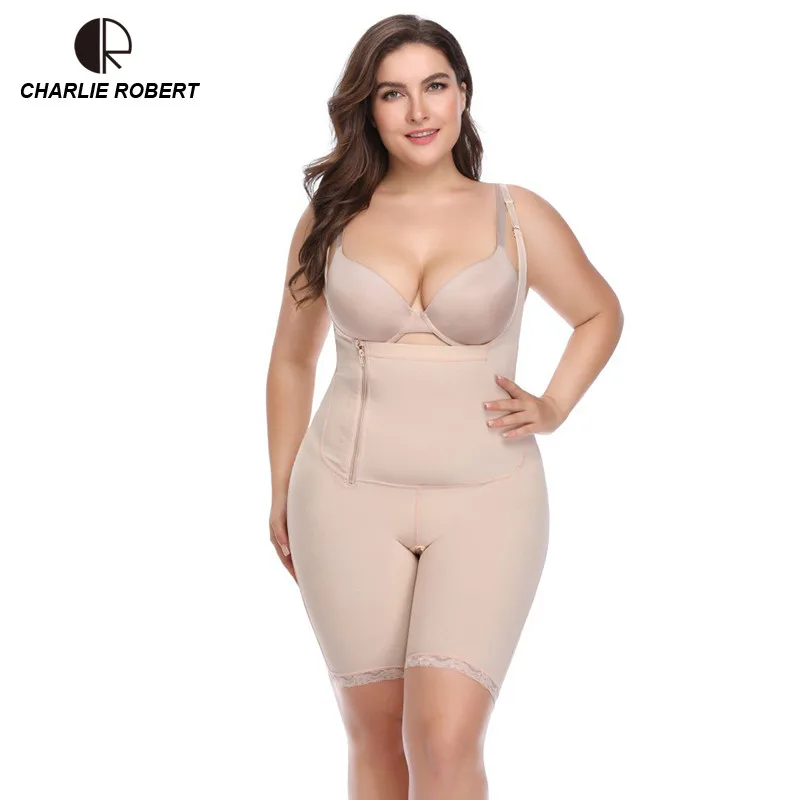 CR размера плюс 6XL 2019 латексный женский корректор фигуры после липосакции пояс с