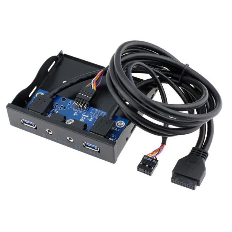 Высококачественный гибкий диск USB 3 0 20 Pin 2 порта Передняя панель узловой отсек