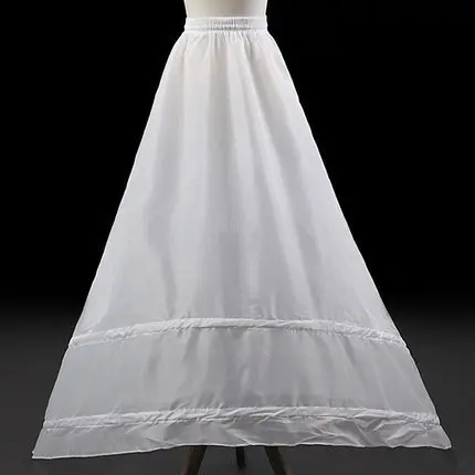 Fast Shipping 2 Hoops Trailing Petticoat Crinoline Slip Underskirt For Wedding Dress Bridal Gown In Stock | Свадьбы и торжества