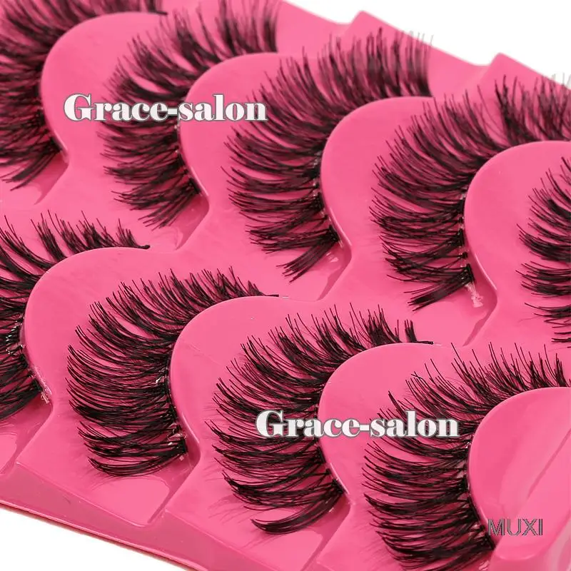 5 пар потрясающий макияж ручной работы грязный натуральный крест накладные