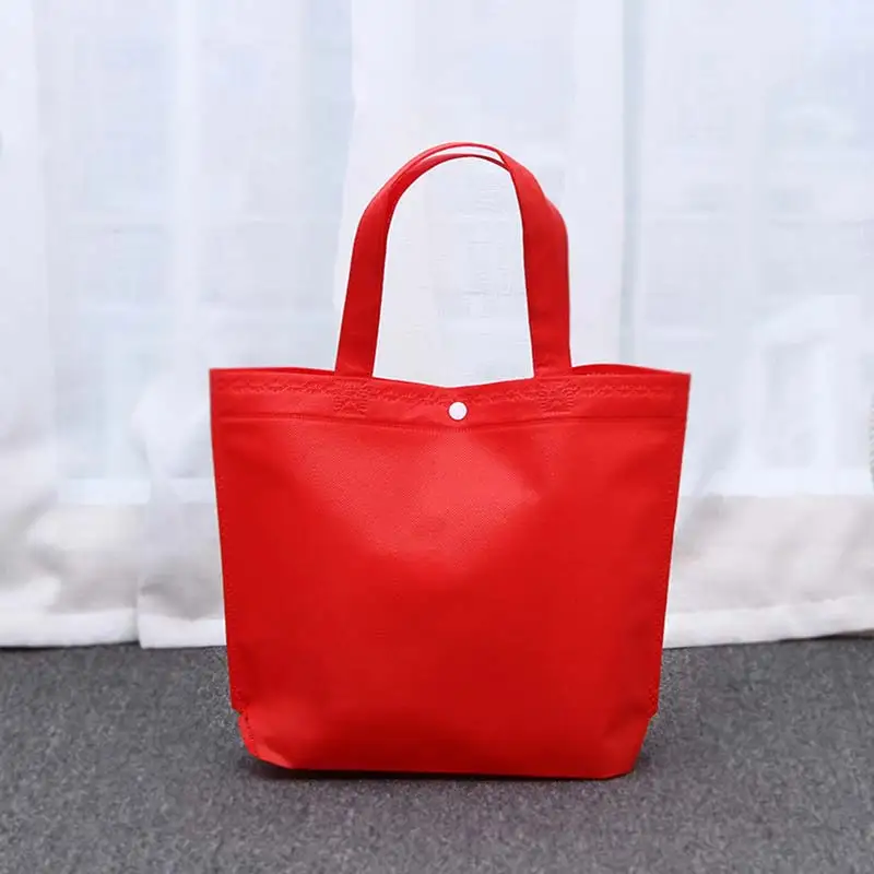 Bright red Модная 1 шт. Складная многоразовая сумка для покупок эко большая унисекс ткань не плетеные сумки через плечо сумка для продуктов тканевые сумки - Цвет: Bright red