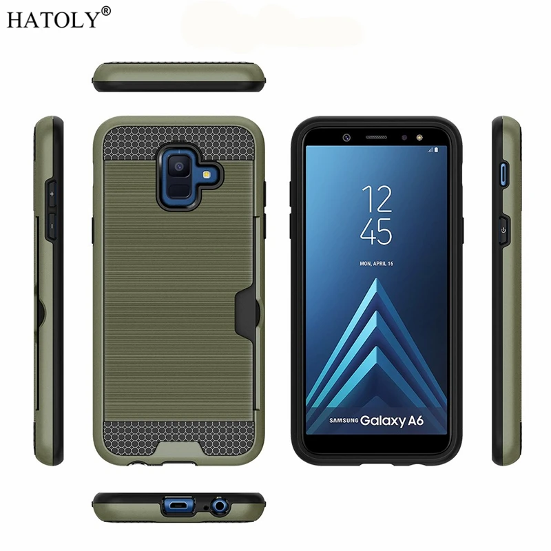 Для Fundas Samsung Galaxy A6 Plus 2018 Чехол Броня прочный резиновый чехол для телефона с