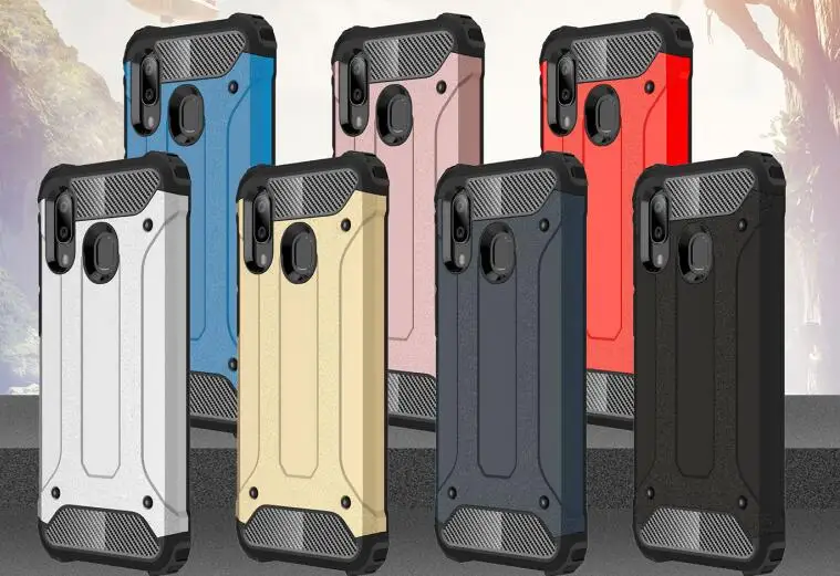 Жесткий ударопрочный чехол из поликарбоната и ТПУ для Samsung S10 5G S10e A6S A8S M10 M20 A10 A20 A30