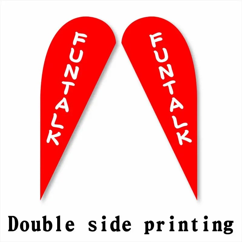 double side printing Пользовательские печатные каплевидные флаги пляжные флаги и баннеры Графический Замена праздник продвижение наружной рекламы украшения - Цвет: double side printing