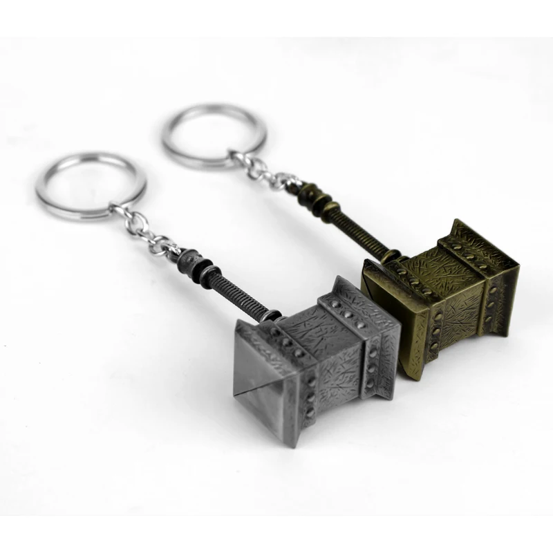Thor Hammer брелок кино ювелирное изделие Prop Meodel подвеска брелок для ключей для женщин и мужчин брелоки металлический Шарм брелок ручной работы