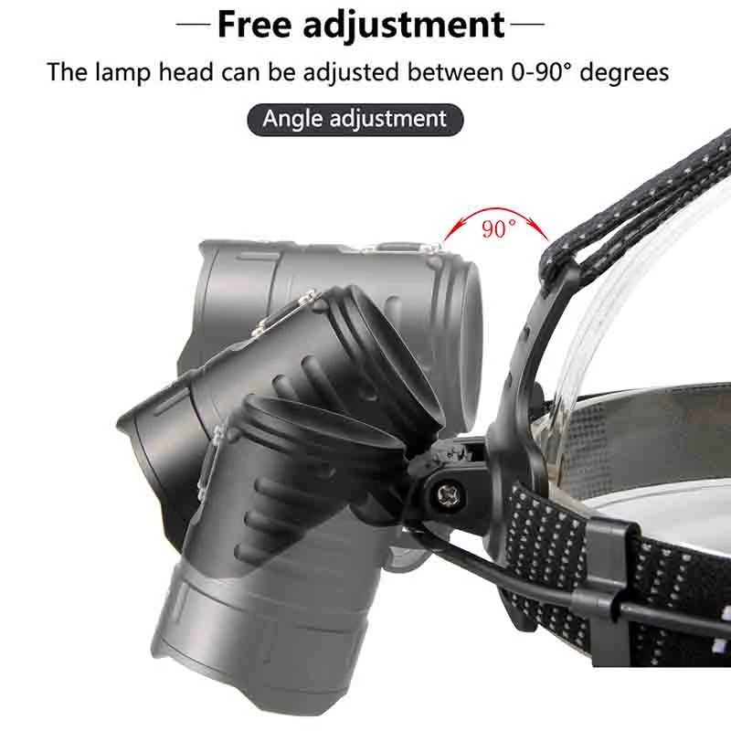 Xhp70.2 Headlamp Usb Charged Orange Peel Aluminum Cup Fixed Focus Headlamp Power Display Strong Headlamp
