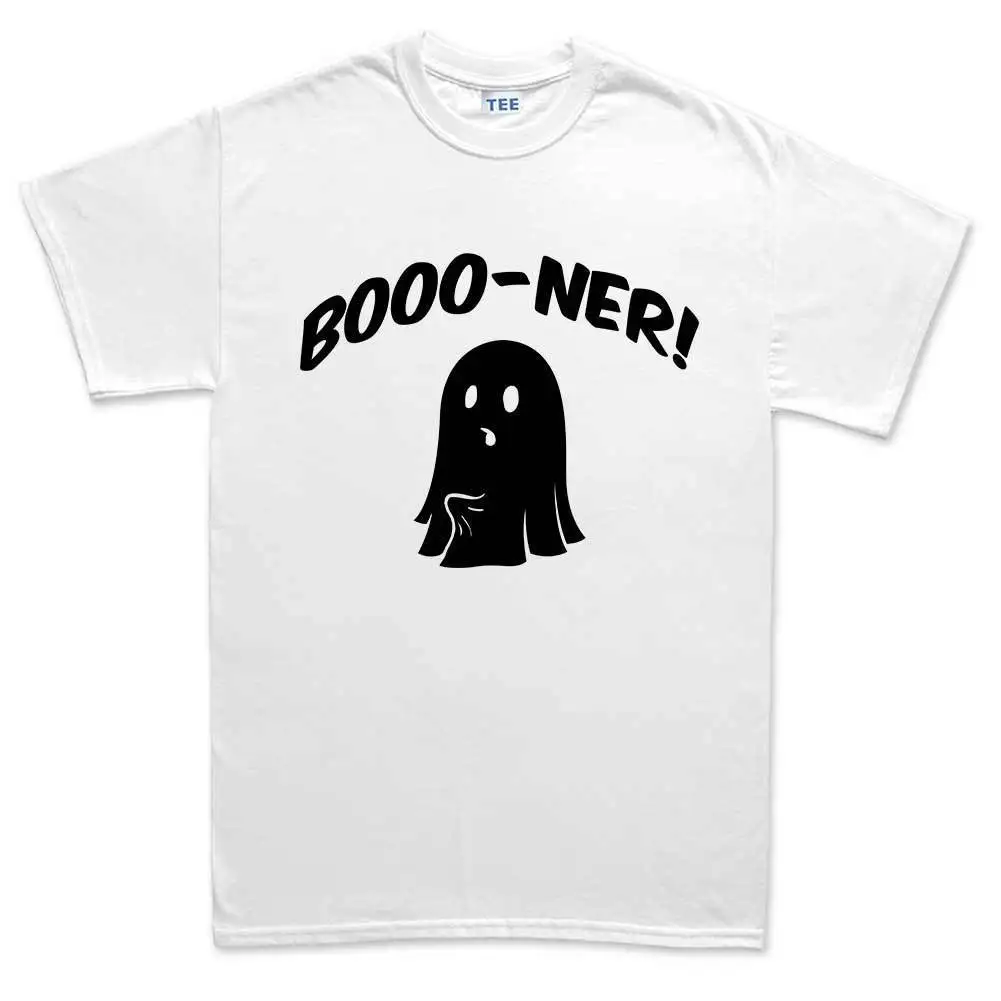 Boner Ghost Хеллоуин страшный Забавный костюм Мужская футболка топ Топы летняя крутая