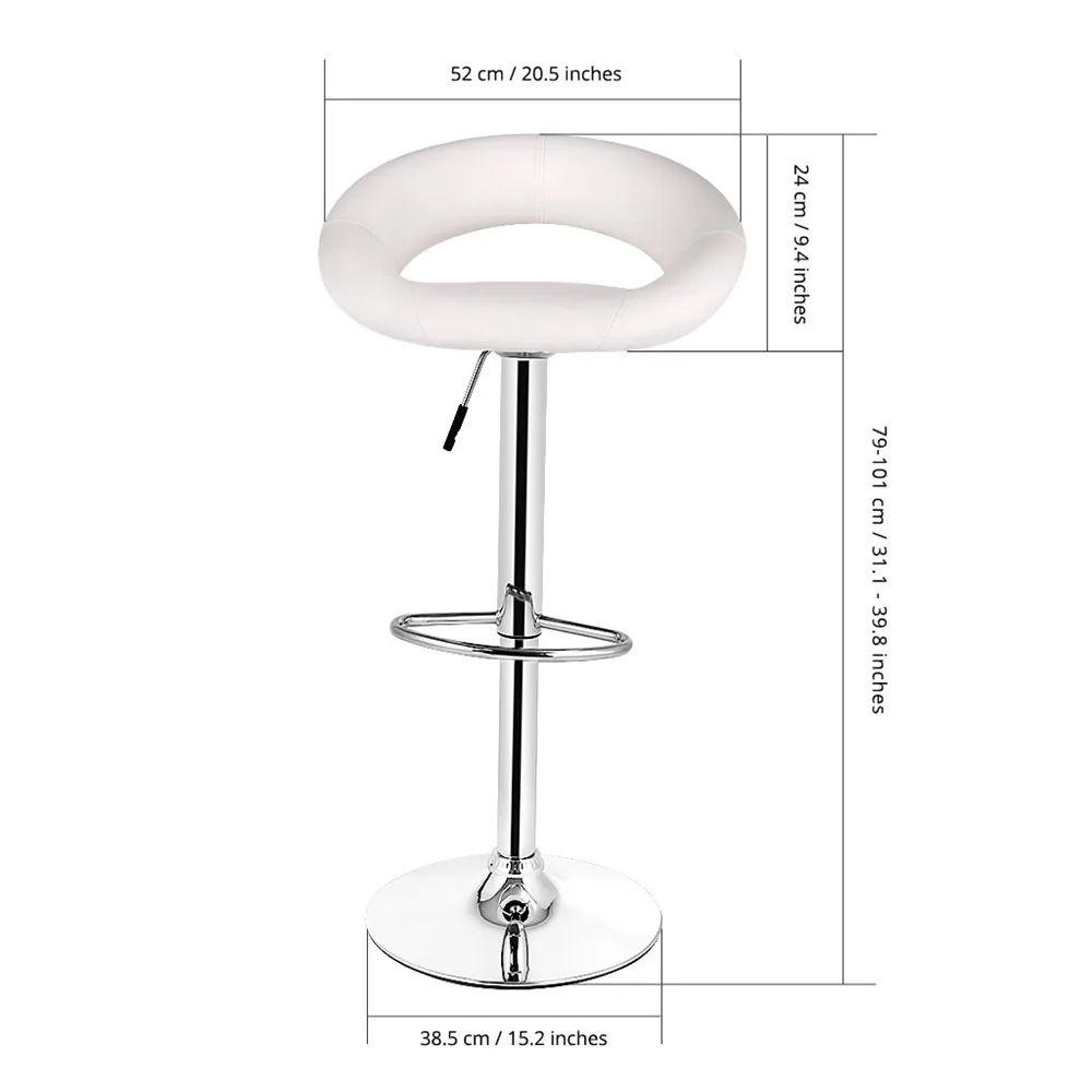 LANGRIA набор из 2 газовых подъемников регулируемые по высоте поворотные барные