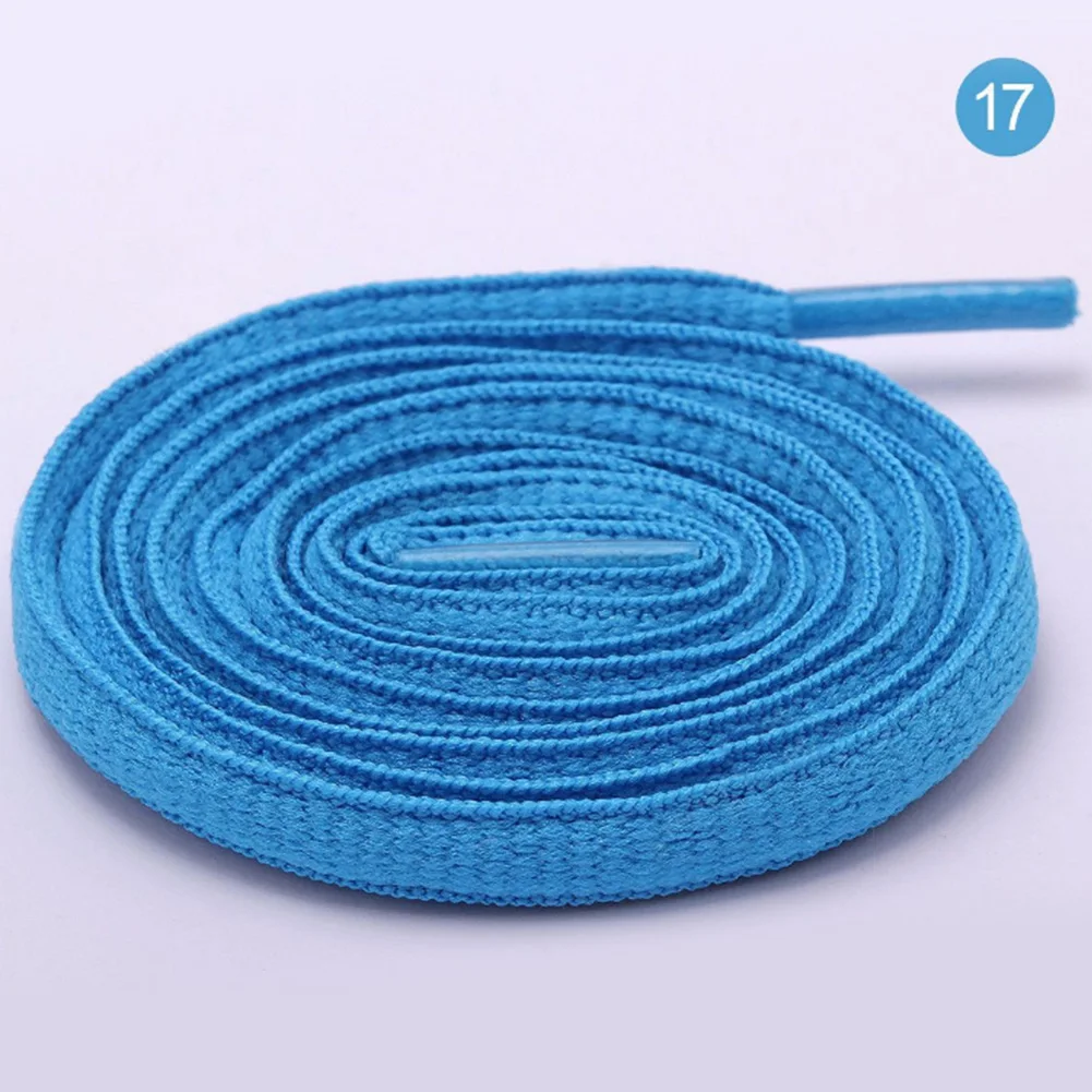 lake blue 1 пара овальных спортивных шнурков спортивные кроссовки ботинки шнурки многоцветные однотонные 33 яркие цвета модные шнурки - Цвет: lake blue