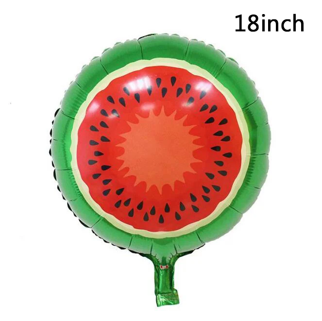 18inch balloon6 10 шт. 7 дюймов ананас, банан, клубника, арбуз, бумажная тарелка, детский Декор на день рождения, Гавайские принадлежности для тематической вечеринки - Цвет: 18inch balloon6