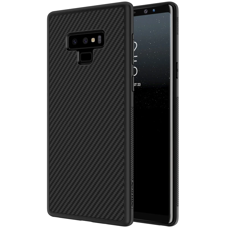 Черный Чехол NILLKIN из синтетического волокна для samsung Galaxy Note 9, роскошный тонкий чехол из углеродного волокна PP, Пластиковая Задняя крышка для samsung Note 9 - Цвет: Черный