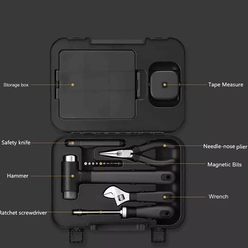 XIAOMI MIIIW 16 шт. набор инструментов DIY Набор инструментов общий бытовой ручной инструмент с отверткой гаечный ключ молотковая лента плоскогубцы нож набор инструментов