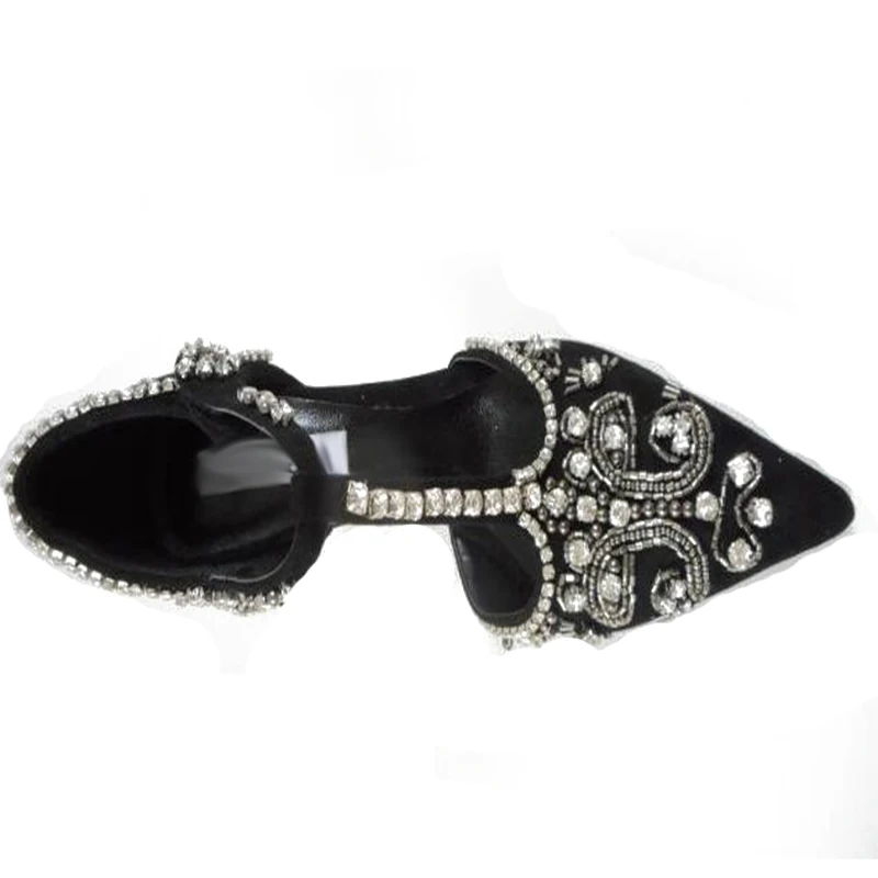 Летние женские сандалии на очень высоком каблуке с острым носком и пряжкой разы