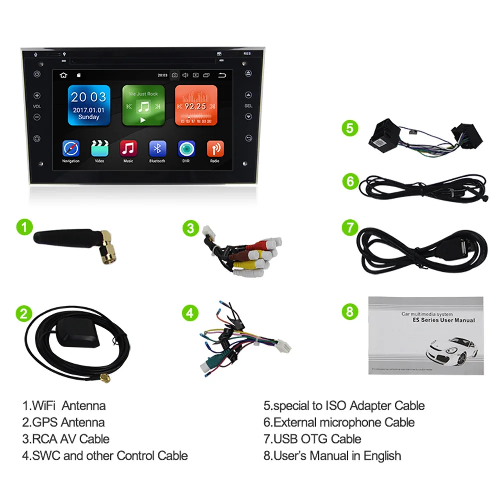 Автомагнитола Eunavi 2 din 4 ядра Android 9 0 GPS навигация стерео для Vauxhall Opel Astra H G Vectra Antara