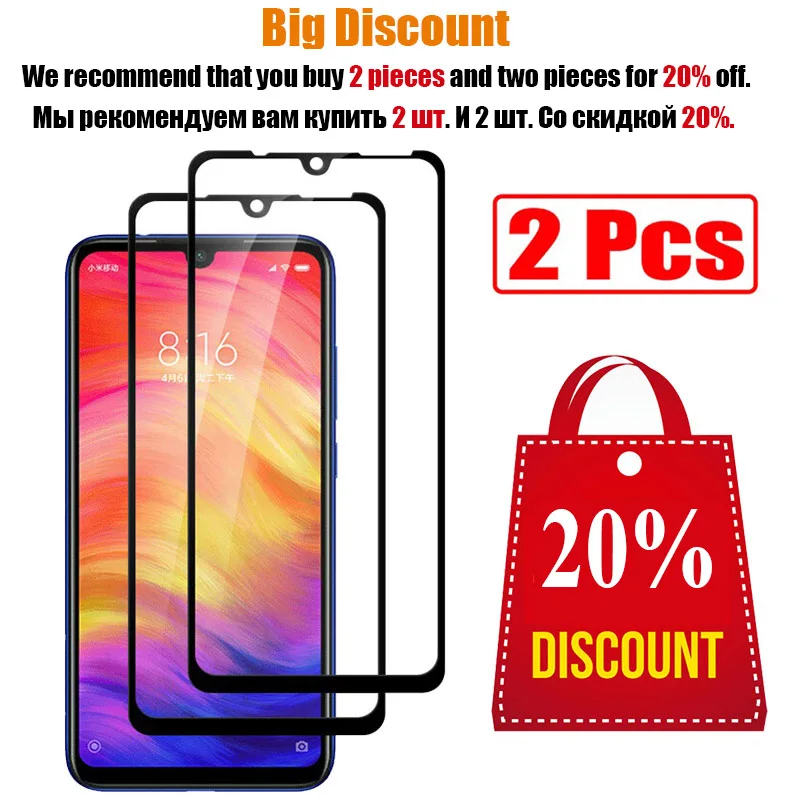 Protective glass on the for xiaomi redmi note 7 6 pro 6a ksiomi tempered armored xiomi red mi note7 note6 6pro screen protector | Мобильные