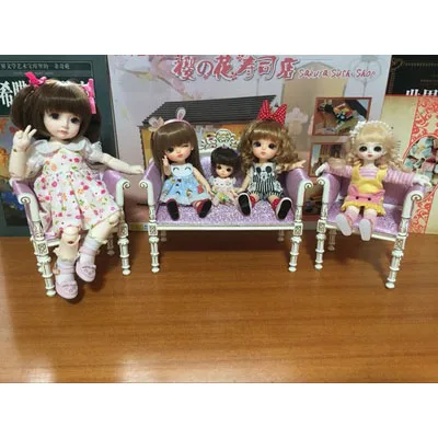 Doub K 1:6 кукольный домик мебель игрушка для кукол деревянный миниатюрный диван стул дети девочки подарки мебель ролевые игры игрушки для детей