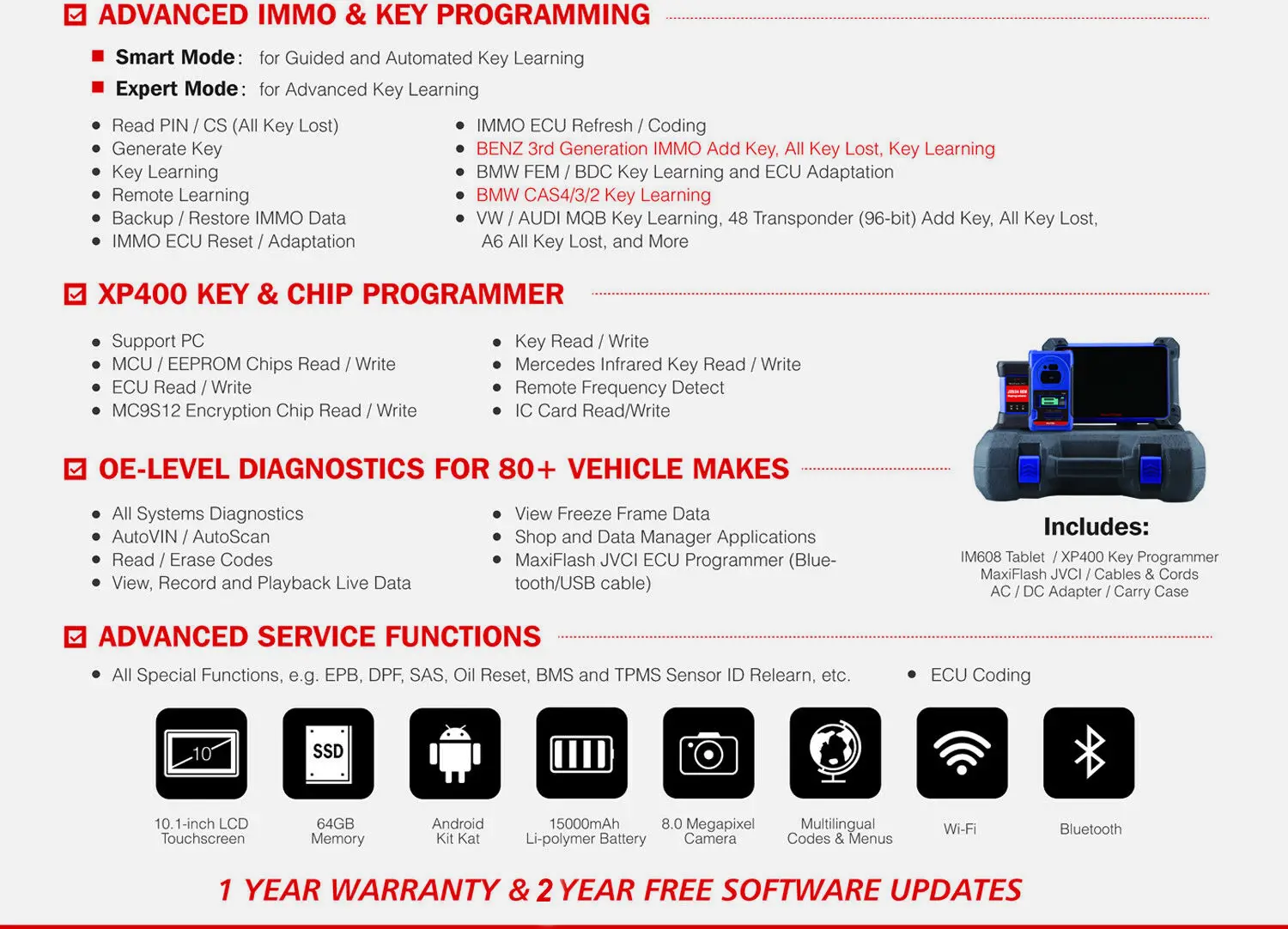 Autel MaxiIM IM608 OBD2 автомобильный диагностический автоматический сканер двигателя инструмент ECU ключ программирования scania IM600 сканер automotriz профессиональный