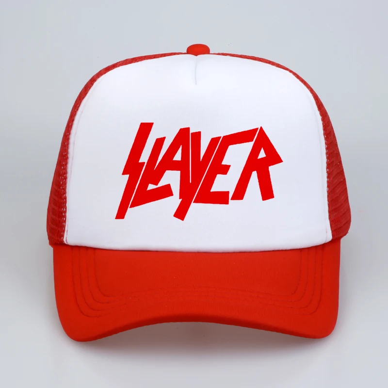 Красный Горячая Распродажа, мужские бейсбольные кепки the slayer speed, металлическая Кепка, мужская летняя бейсбольная кепка в стиле панк, высокое качество, сетчатая Кепка для водителя грузовика - Цвет: Красный