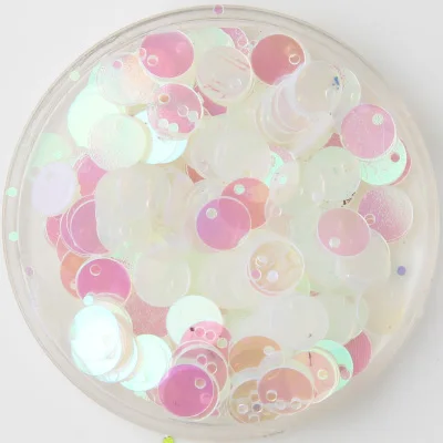AB Transparent Issequins 600 шт 6 мм круглые Блестки DIY Швейные аксессуары Lentejuelas Para Manualidades ПВХ блестки для платья - Цвет: AB Transparent
